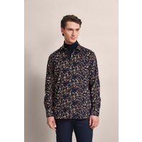 bugatti Langarmhemd, mit grafischem Print von Bugatti