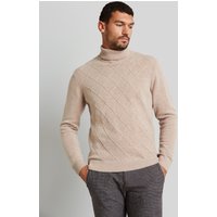 bugatti Rollkragenpullover, mit 3-D-Rautenmuster von Bugatti