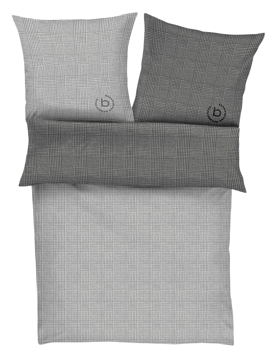 bugatti Satinbettwäsche 155x220cm in Farbe dunkelgrau/grau bugatti Satinbettwäsche 155x220cm in Farbe dunkelgrau/grau von Bugatti