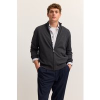 bugatti Strickjacke "Regular Fit" aus Baumwolle mit Stehkragen von Bugatti