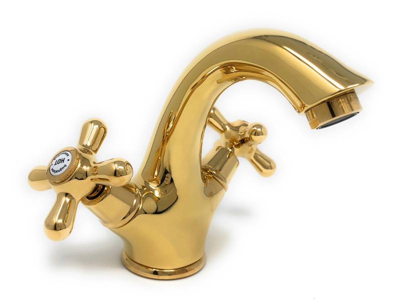 Waschbeckenarmaturen Retro/Vintage Serie Old Gold von Bugnatese Waschbeckenarmaturen Retro/Vintage Serie Old Gold von Bugnatese von Bugnatese