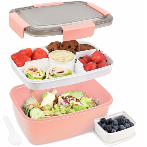 Bugucat Lunchbox Erwachsene 2000ML,Auslaufsichere Brotdose Erwachsene Bento Box mit Fächern für Kinder,Salatbehälter Salatbox to Go mit Gabel,Brotdose Frühstücksbox für Schule Büro,Dunkelrosa Bugucat Lunchbox Erwachsene 2000ML,Auslaufsichere Brotdose Erwachsene Bento Box mit Fächern für Kinder,Salatbehälter Salatbox to Go mit Gabel,Brotdose Frühstücksbox für Schule Büro,Dunkelrosa von Bugucat