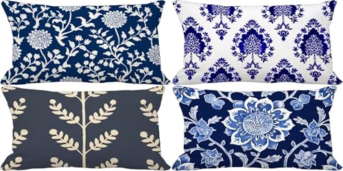 Blau Kissenbezug 70x90 Geometrie Outdoor Kissenbezug Weich Dekokissen 4er Set Doppelseitig Musterdesign Sofakissen Deko Wohnzimmer, Frühling Sommer Outdoor Terrasse Garten Bank Auto Zierkissen t38-2 Blau Kissenbezug 70x90 Geometrie Outdoor Kissenbezug Weich Dekokissen 4er Set Doppelseitig Musterdesign Sofakissen Deko Wohnzimmer, Frühling Sommer Outdoor Terrasse Garten Bank Auto Zierkissen t38-2 von Bugufen