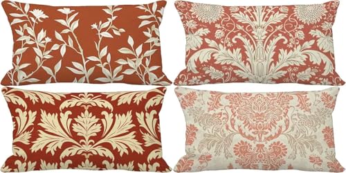 Outdoor Kissenbezug 40x80 Ländlich Outdoor Kissen Weich Sofakissen Blume Musterdesign Kissenbezüge 4er Set, Schlafzimmer Deko Wohnzimmer, Frühling Sommer Herbst Terrasse Garten Zierkissenbezüge 43w-6 Outdoor Kissenbezug 40x80 Ländlich Outdoor Kissen Weich Sofakissen Blume Musterdesign Kissenbezüge 4er Set, Schlafzimmer Deko Wohnzimmer, Frühling Sommer Herbst Terrasse Garten Zierkissenbezüge 43w-6 von Bugufen