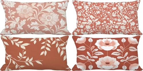 Outdoor Kissenbezug 50x80 Nordeuropa Outdoor Kissen Weich Sofakissen Blume Musterdesign Kissenbezüge 4er Set, Schlafzimmer Deko Wohnzimmer, Frühling Sommer Terrasse Garten Zierkissenbezüge 54g-L Outdoor Kissenbezug 50x80 Nordeuropa Outdoor Kissen Weich Sofakissen Blume Musterdesign Kissenbezüge 4er Set, Schlafzimmer Deko Wohnzimmer, Frühling Sommer Terrasse Garten Zierkissenbezüge 54g-L von Bugufen