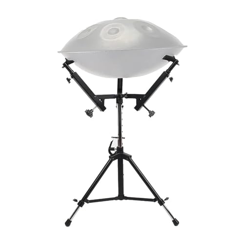 Buhelyc Stahlzungentrommel-Halterung, Faltbarer Handpan-Ständer, Verstellbare Drum Ständer, Höhenverstellbar, für Praxis Und Bühnenaufführung, Leicht Zu Tragen von Buhelyc