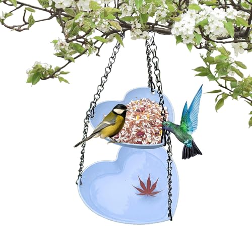 Buhygn Vogelfutterhaus | Kombi Für Wildvögel Mit Badestelle - Wetterfeste Vogelbad Schale Für Balkon Garten Terrasse Wildtierschutzgebiet Vogelbeobachtung von Buhygn