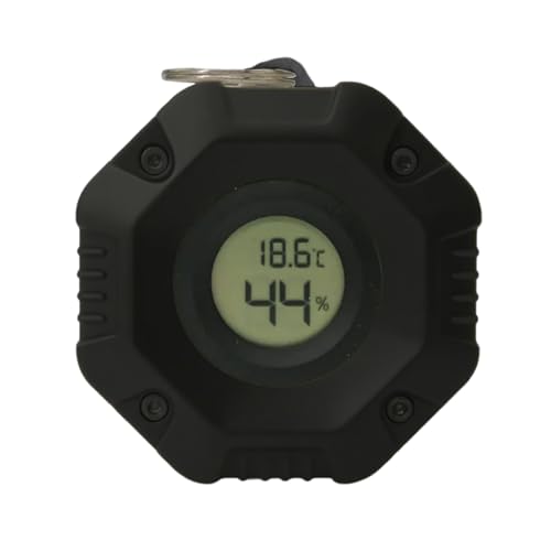 Hygrometergehäuse Im Freien, Digitales Hygrometer-Thermometer, Temperaturfeuchtigkeitsmessgerät Mit Kompaktem Und Leichtem Design, Du-Al-Funktionsanzeige, 7,4x7.9x3 Cm, Für Garten, Wandern, Camping, R von Buhygn