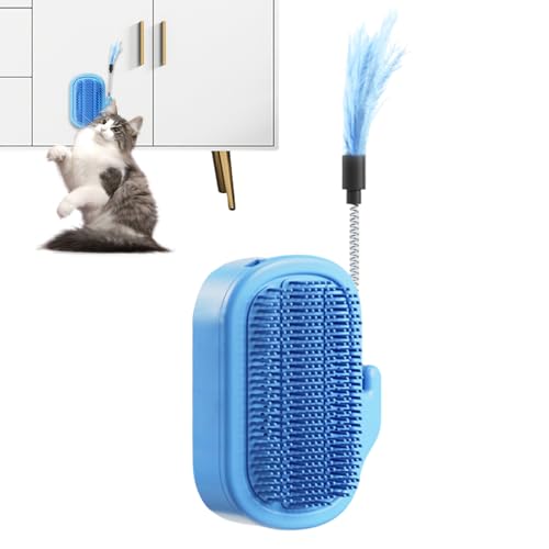 Cat Corner Scratcher, Groomer Catnip Infused, Massage Comb Brush, Furniture Protector, Multi-Use Pet Tool, Indoor Home Couch Table Use for Cats Rabbits Dogs, 5.12x3.94 Inches von Buhyujkm