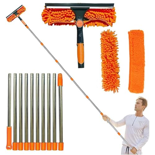 High Duster, Microfiber Long Handle Cobweb Duster, 46x16x9 inches Adorable Ceiling Fan Dust Remover, Multi-Function Dusting Cleaning Supplies for Shelf Lampshade Window von Buhyujkm