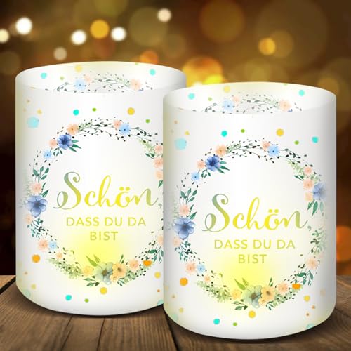 12 Stück Windlicht Tischdeko, Schön Das Du Da Bist, Blume Geburtstag Junge Mädchen, Erstkommunion Deko Junge Mädchen, Windlichter Taufe Kommunion Tischdeko Geeignet für Teelichter oder Kerzen 12 Stück Windlicht Tischdeko, Schön Das Du Da Bist, Blume Geburtstag Junge Mädchen, Erstkommunion Deko Junge Mädchen, Windlichter Taufe Kommunion Tischdeko Geeignet für Teelichter oder Kerzen von Buikiil