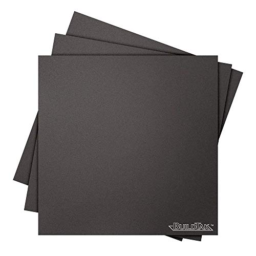 BuildTak BT08x08-3PK Druckoberfläche für 3D-Modelldruck, quadratisch, Schwarz, 3 Stück, 203 x 203 mm von BuildTak