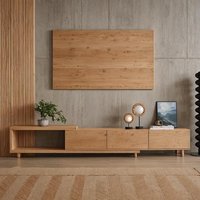 Eichen Lowboard/Sideboard Konsolentisch Aus Nussbaum Tv-Möbel Wohnzimmer Schrank Echtholz von WoodYouAdore