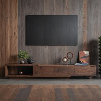 Nussbaum Lowboard/Sideboard Konsolentisch Aus Eiche Tv-Möbel Wohnzimmer Schrank Echtholz von WoodYouAdore