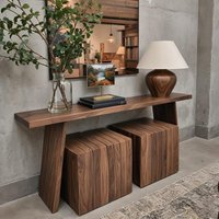 Entryway Wood Table, Console Front Entrance Counter Long Bar Height Customizable von WoodYouAdore