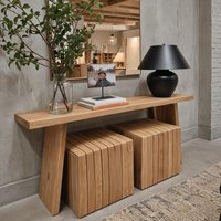 Entryway Wood Table, Console Front Entrance Counter Long Bar Height Customizable von WoodYouAdore