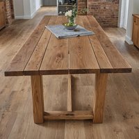 Rustic Solid Wood Dining Table - Handcrafted Office & Conference Farmhouse Modern von WoodYouAdore