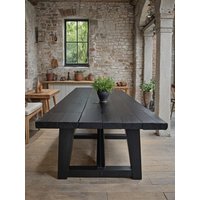 Rustic Solid Wood Dining Table - Handcrafted Office & Conference Farmhouse Modern von WoodYouAdore