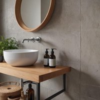 Unique Vanity Top - Solid Oak Custom Bathroom Furniture Natural Wood Edge Design Personalized Sink Counter von WoodYouAdore