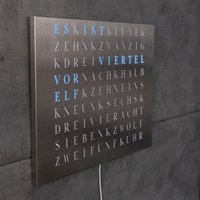 Bausatz Wortuhr Gelaserter Edelstahl in Silber, Schwarz, Gold- Bau Dir Deine Wordclock Jupiter - Led Wanduhr Für Bastler & Heimwerker Bausatz Wortuhr Gelaserter Edelstahl in Silber, Schwarz, Gold- Bau Dir Deine Wordclock Jupiter - Led Wanduhr Für Bastler & Heimwerker von BuildYours