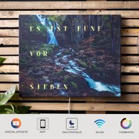 Wordclock Jupiter Dark Forest - Wortuhr Deutsch Moderne Led Wanduhr Mit Waldmotiv von BuildYours