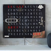 Wordclock Jupiter Steampunk - Designer Wortuhr Im Vintage Stil- Led Wanduhr Unikat Aus Handarbeit Limitiert von BuildYours