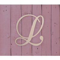 Monogramm Buchstabe Ausschnitt Große Oder Kleine Schreibschrift - Unlackiertes Holz von Buildeez