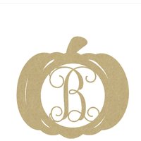 Monogramm Buchstabe B Kürbis Stil Holz Ausschnitt | Verschiedene Größen von Buildeez