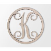 Monogramm Buchstabe K Hölzerne Ranke | Unvollendet, Verschiedene Größen von Buildeez