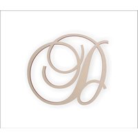 Monogrammbuchstabe D Unbehandelte Holzkursive - Diy Craft Size Options von Buildeez