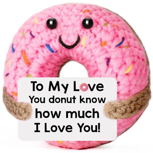 BuiltFit Geschenke für Ihre Freundin, zum Jahrestag – "To My Love", gehäkelter Donut "I Love You", Männer, Ihn, Frauen, Ehefrau, Freund, Ehemann, Liebhaber, Verlobte, Paare, Geburtstag, Hochzeit von BuiltFit