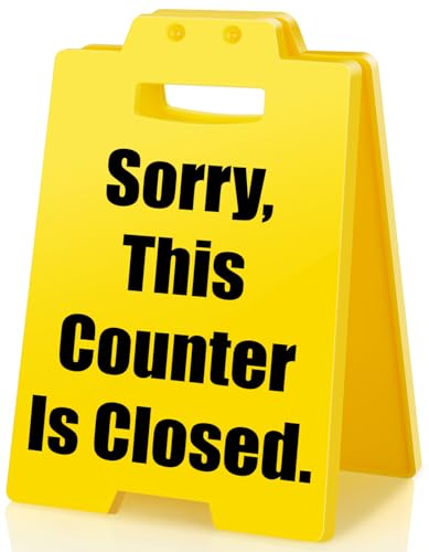 BuiltFit Geschlossene Schilder für Geschäfte – Sorry, This Counter is Close, kleine Mini-Erinnerung, Warnung, Schreibtisch, Kasse, Laden, Restaurant, Büro, Hotel, Café BuiltFit Geschlossene Schilder für Geschäfte – Sorry, This Counter is Close, kleine Mini-Erinnerung, Warnung, Schreibtisch, Kasse, Laden, Restaurant, Büro, Hotel, Café von BuiltFit