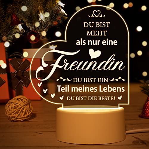 Geschenke für Freundin - Nachtlicht Geschenke für Beste Freundin, Personalisierte Geburtstagsgeschenke für Freundin Weihnachts Jubiläum Valentinstag Geschenke für Freundin Frauen Geschenk für Freundin von Buioata