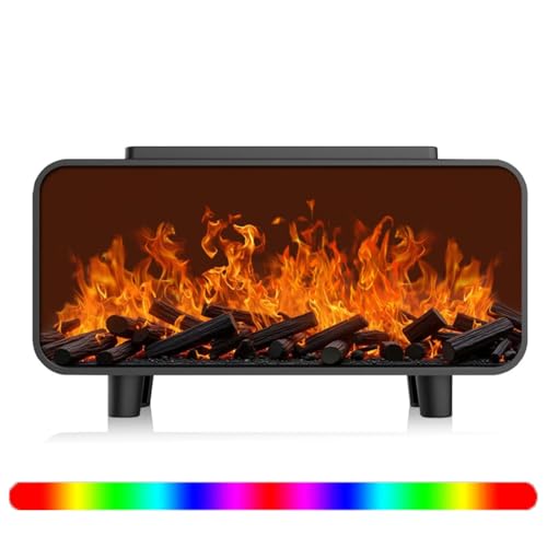 Buithafu Kamin Aroma Diffusor mit 7-Farben-Licht Flammeneffekt – Duftöl Diffusor für Ätherische Öle | Wasserlose Abschaltautomatik | für Schlafzimmer& Büro von Buithafu