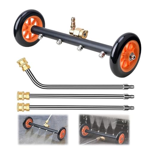 Buithafu Unterbodenwaschanlage, 2- in- 1 Power Washer Unterbodenreiniger, Wasserbesen für Unterboden Autowäsche mit 3 Stück Verlängerungsstäben 4000 PSI von Buithafu