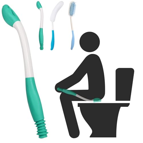 Toilettenhilfsmittel-Set zum Abwischen, Po-Wischer mit langem Griff, Anti-Rutsch-Badewannenbürste mit gebogenem Griff und Gebogene Haarbürste für übergewichtige, ältere und behinderte Menschen Toilettenhilfsmittel-Set zum Abwischen, Po-Wischer mit langem Griff, Anti-Rutsch-Badewannenbürste mit gebogenem Griff und Gebogene Haarbürste für übergewichtige, ältere und behinderte Menschen von Buithafu