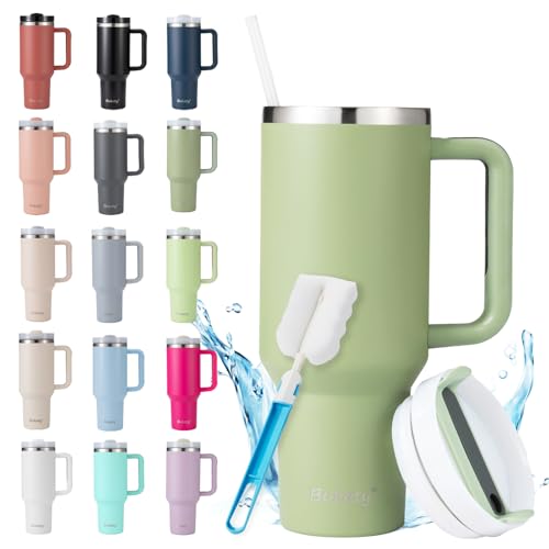 Bukaty Thermobecher mit Strohhalm und Henkel 30oz/0.9L,Großer Trinkbecher mit Deckel und Strohhalm,Kaffeebecher to go Thermo,Edelstahl Vakuum Isolierbecher Tragbare Autobecher für Kalte Heiße Getränke Bukaty Thermobecher mit Strohhalm und Henkel 30oz/0.9L,Großer Trinkbecher mit Deckel und Strohhalm,Kaffeebecher to go Thermo,Edelstahl Vakuum Isolierbecher Tragbare Autobecher für Kalte Heiße Getränke von Bukaty