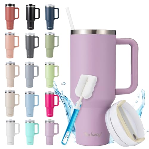 Bukaty Thermobecher mit Strohhalm und Henkel 30oz/0.9L,Großer Trinkbecher mit Deckel und Strohhalm,Kaffeebecher to go Thermo,Edelstahl Vakuum Isolierbecher Tragbare Autobecher für Kalte Heiße Getränke Bukaty Thermobecher mit Strohhalm und Henkel 30oz/0.9L,Großer Trinkbecher mit Deckel und Strohhalm,Kaffeebecher to go Thermo,Edelstahl Vakuum Isolierbecher Tragbare Autobecher für Kalte Heiße Getränke von Bukaty
