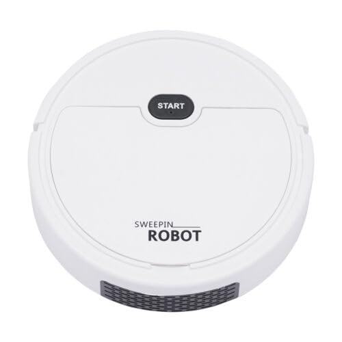 Bukeey Weiß Saugroboter mit Wischfunktion, Kunststoff DREI-in-eins Superschlank Staubsauger Roboter Kehren Staubsaugen Wischen, für Hartböden Teppiche Tierhaare von Bukeey
