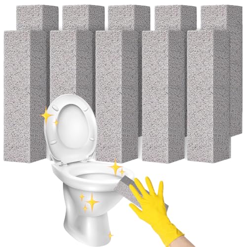 Bukezudang Cleaning Block Wc, 10 Stück Bimsstein Reinigungsstein, Toilette-Reinigungsstein Putzstein Deep Flecken und Harte Wasserzeichen Remover für Küche, Pool, Bad, Haushalts von Bukezudang
