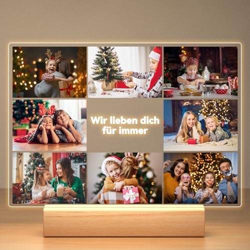 Bulaient Personalisierte Bilderrahmen mit Foto, Personalisierte Foto Bilderrahmen mit Licht, Fotogeschenke Personalisiert, Personalisierte Geschenke für Frauen, Männer, Mama, Papa, Kinder, Familie Bulaient Personalisierte Bilderrahmen mit Foto, Personalisierte Foto Bilderrahmen mit Licht, Fotogeschenke Personalisiert, Personalisierte Geschenke für Frauen, Männer, Mama, Papa, Kinder, Familie von Bulaient