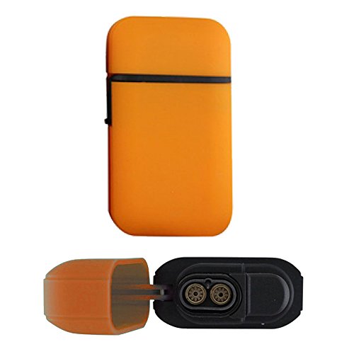 Sturmfeuerzeug Turbo Feuerzeug DOUBLE FLAME "TOGO" 4 Farben JET FLAME Torch Gas Lighter (Orange) von Bulentini