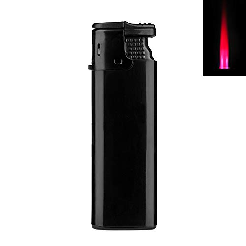 Turbo Sturmfeuerzeug Black ZS 1-10, ROTE Flamme Gas Jet Flame Lighter (1x Schwarz (1 Feuerzeug)) von Bulentini