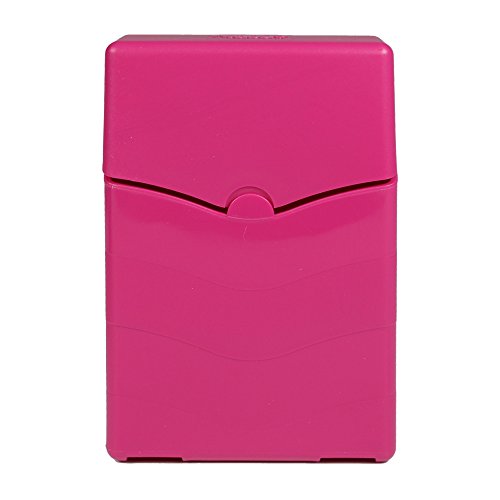 Zigarettenbox - Box für ganze Schachtel (20 Zigaretten) inkl. Dock für BIC Mini Feuerzeug - Made in Italy (FUCHSIA) von Bulentini