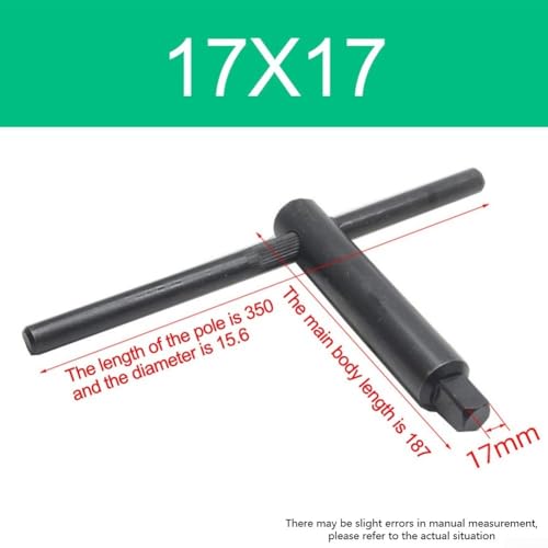 1 x ergonomischer T-Griff Fräsdrehfutter Vierkantschlüssel für verbesserte Benutzerkontrolle (17 x 17) von Bulevisiter