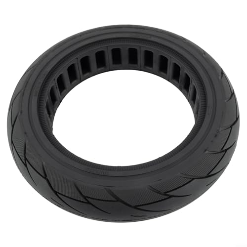 10 Zoll 10x2.125 Vollreifen für Segway F20 F25 F30 Elektroroller Heavy Duty Schwarz Gummi Pannensicher Rad Ersatz (Schwarz) von Bulevisiter