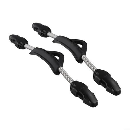 2 Stück rutschfeste Federflossenriemen aus Edelstahl, Federflossengurte, Tauchflossengurte, Edelstahl-Flossenriemen, für Tauchen passend für die meisten Flossen (M schwarz) von Bulevisiter