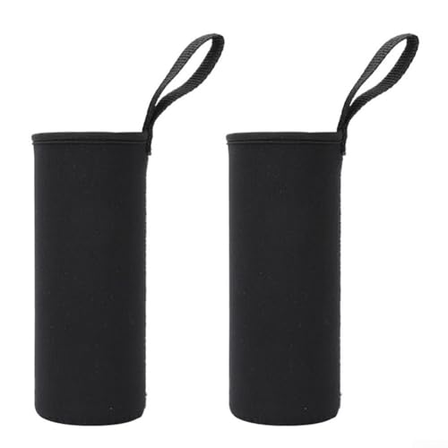 2 x Thermoschutz für 550 ml Flaschen, bequeme und leichte Hüllen (550 ml schwarz) von Bulevisiter