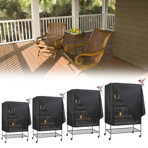 210D Oxford Tuch Vogelkäfig Abdeckung wasserdicht und staubdicht Design für Käfige 48 x 48 x 102 cm, schafft einen sicheren Rückzugsort für Ihre gefiederten Haustiere (97 x 61 x 122 cm) von Bulevisiter