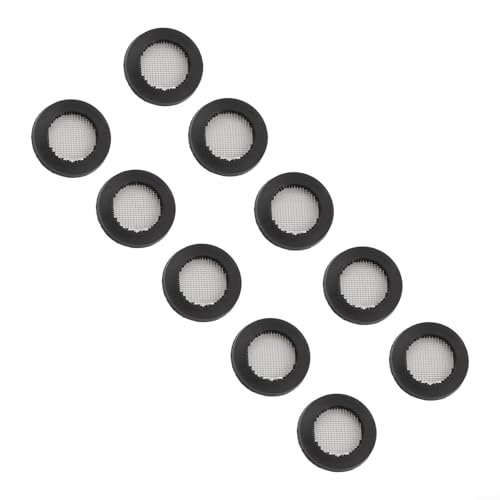 3/4 für BSP-Schlauch-Unterlegscheibe mit Edelstahl-Sieb für Geschirrspüler, Duschventil, Wasserhahn, Sanitärgebrauch (schwarz) von Bulevisiter